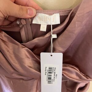 billy j Dusty Pink Satin Dress